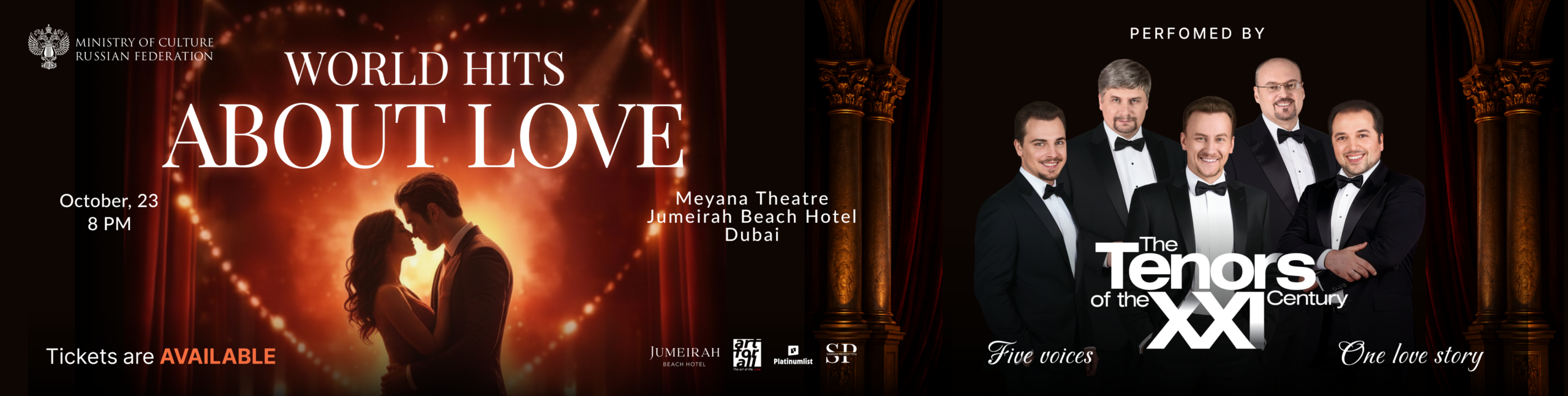 World Hits About Love by The Tenors of the XXI Century in Dubai